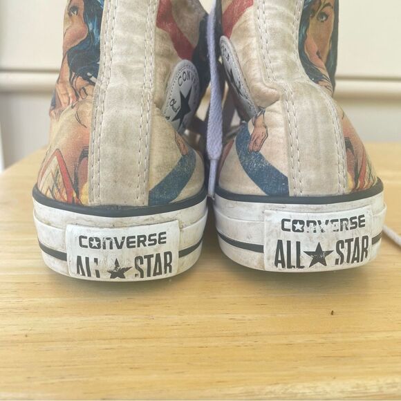 DC Comics Wonder Women x Chuck Taylor All Star Sneakers White/Red/Blue M3.5/W5.5 - Picture 7 of 11